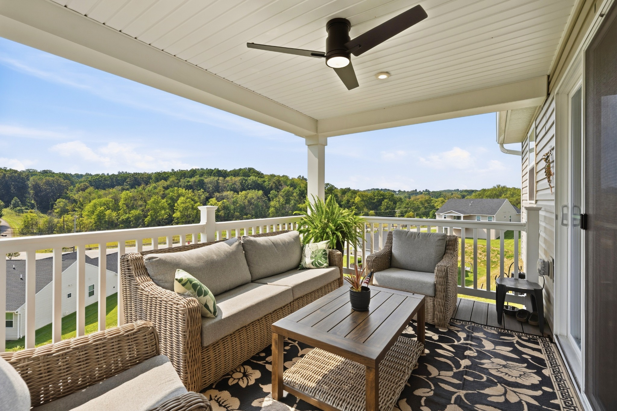 View from covered deck