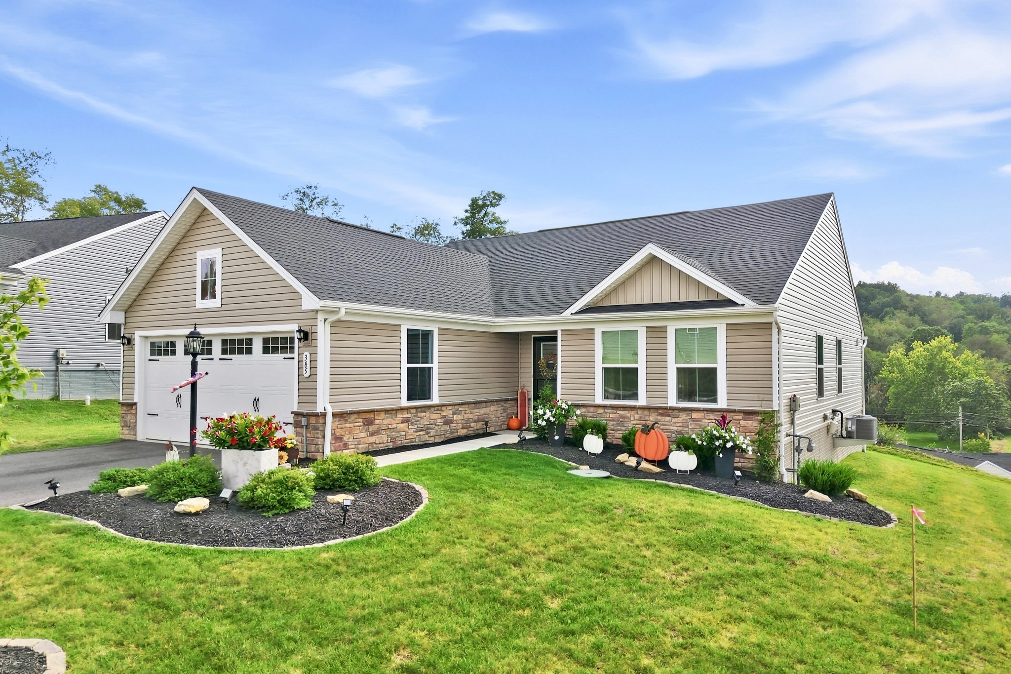 Angled front exterior