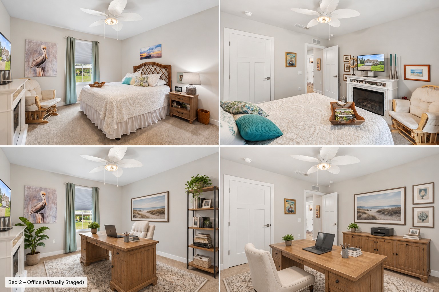 Bedroom two shown in multiple uses