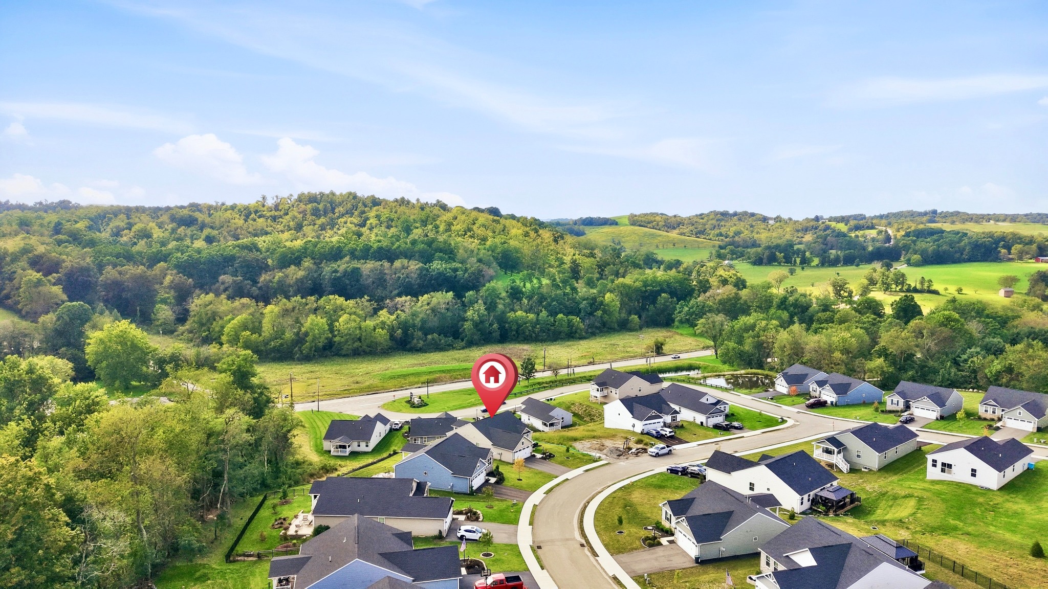 Aerial view of Horseshoe Loop