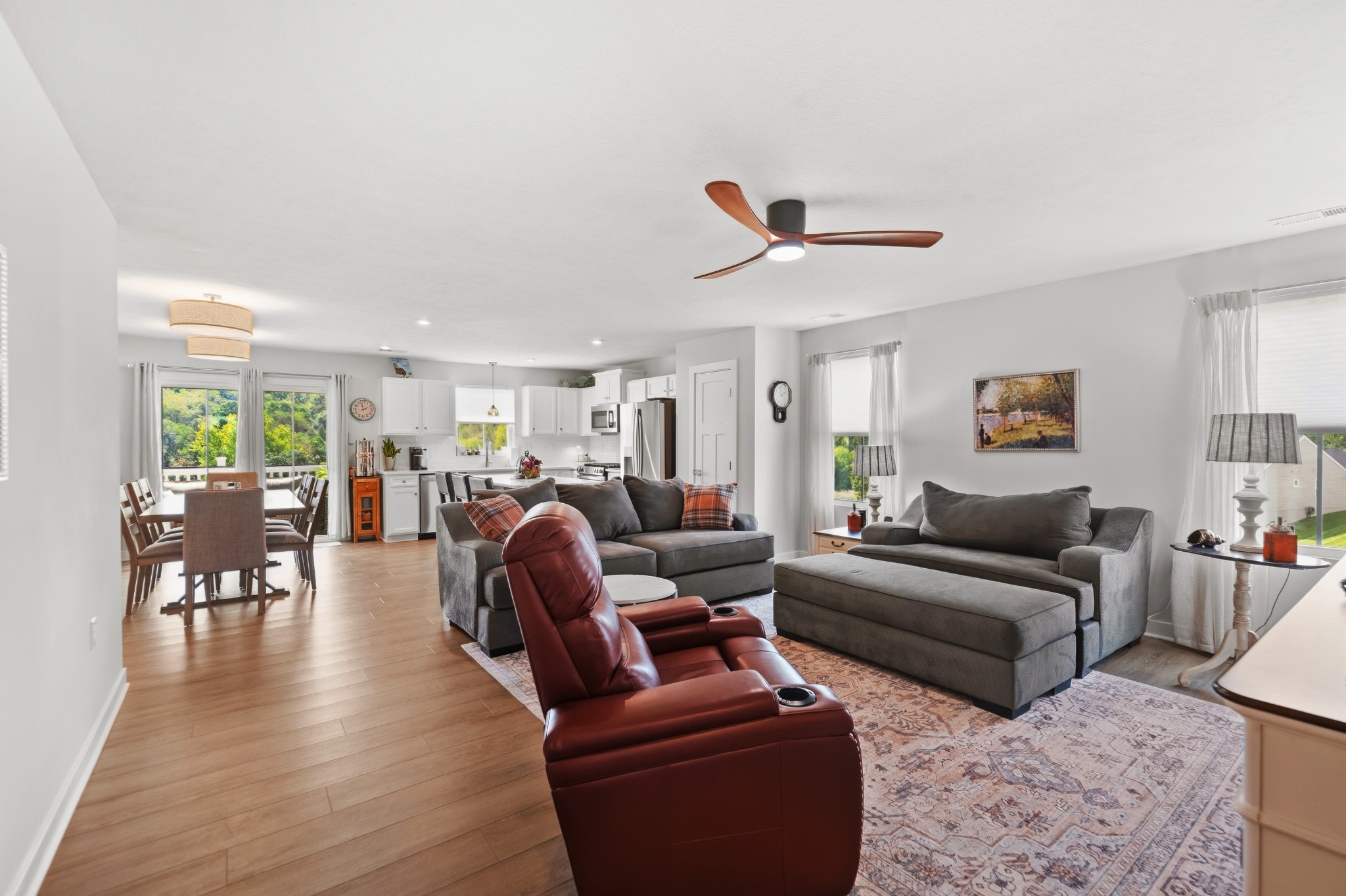 Family room looking toward dining area