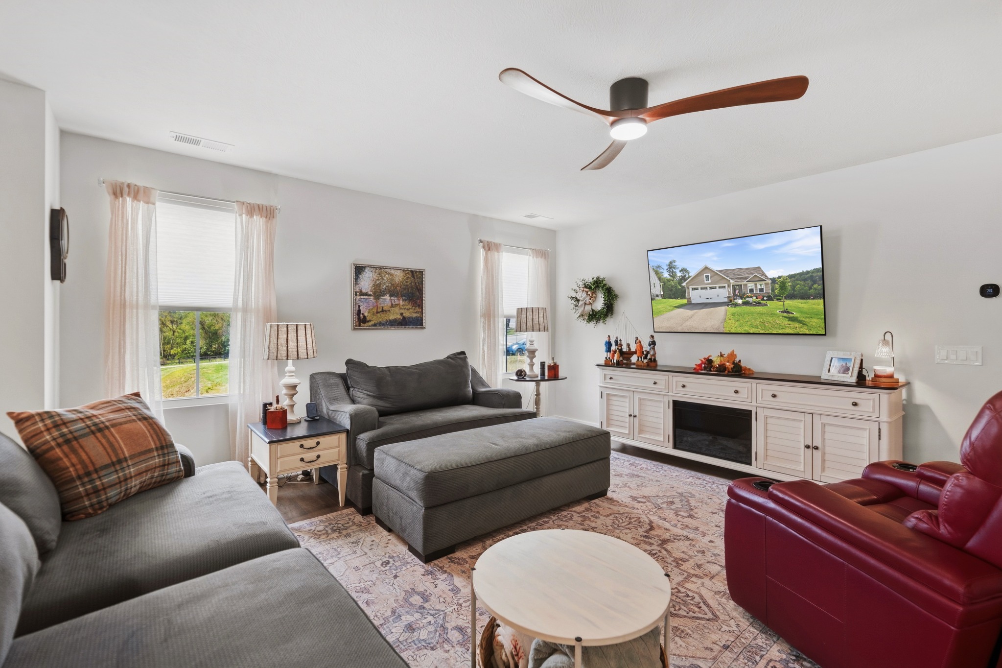 Family room seating arrangement